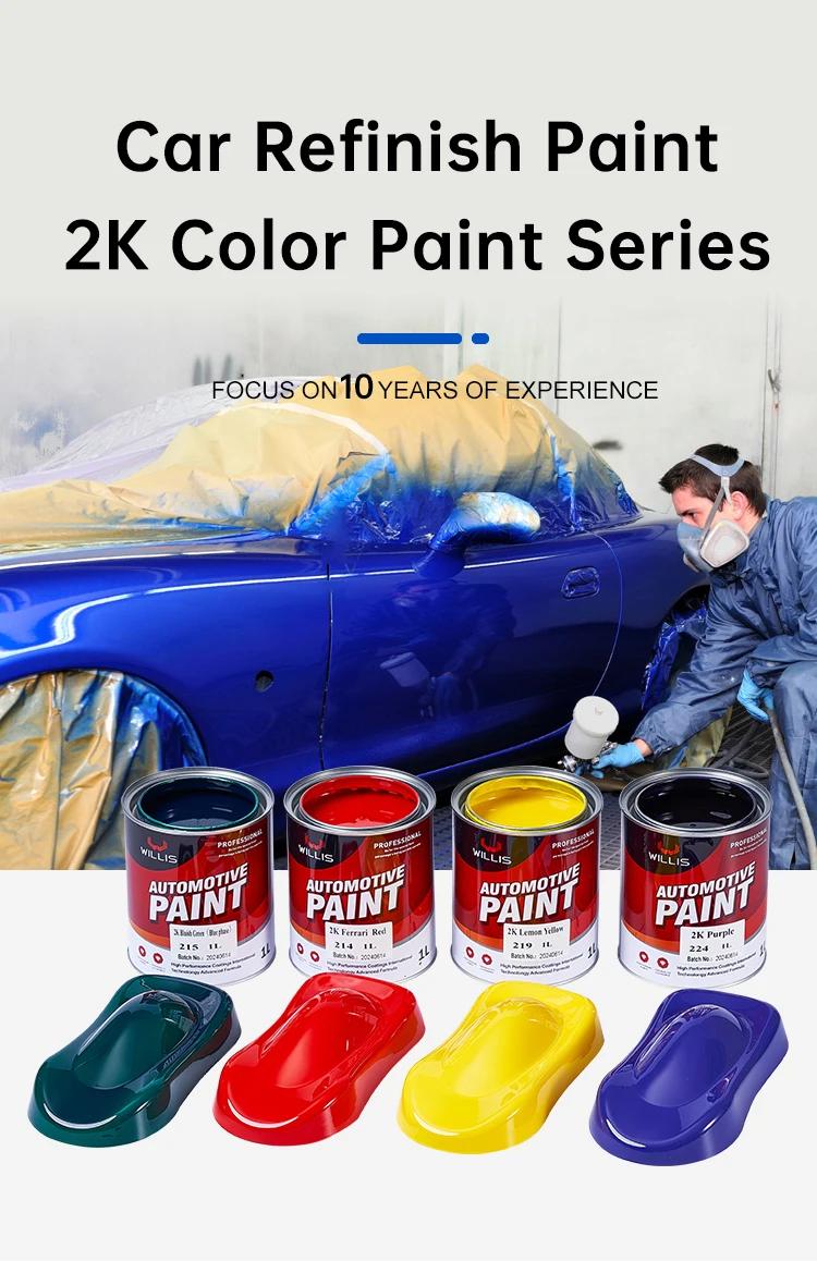 High Performance 2K Solid Paint with Acrylic Resin for Spray Application and 2 Years Shelf Life
