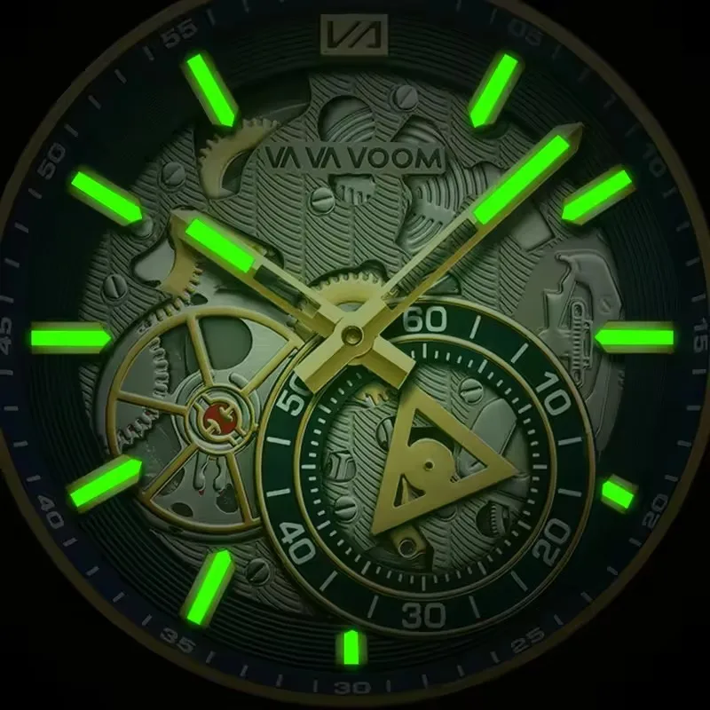 VA VA VOOM 2374 Luxury Stainless Steel Band Men's Watch