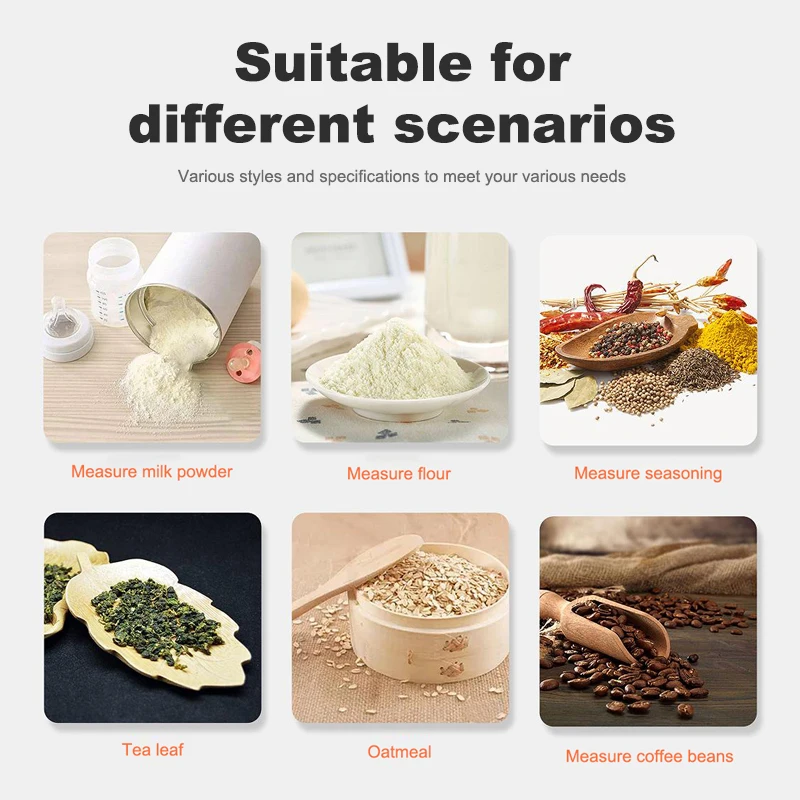 Factory Customized Logo Measuring Scoop Kitchen Measuring Tools Silver Color 15ml 30ml Stainless Steel Metal  Matcha Spoon