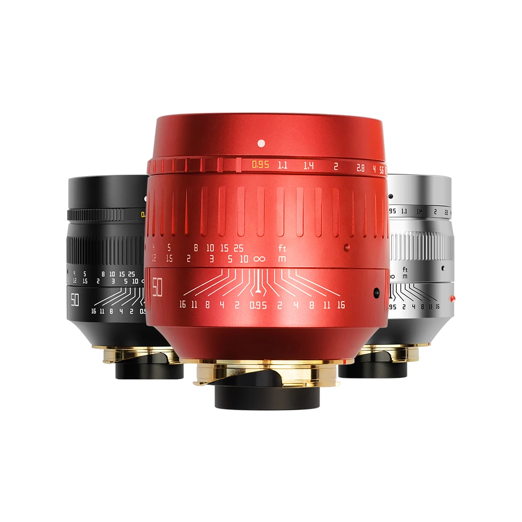 TTArtisan 50mm RED Full Frame Manual Focus Lens for Leica M-Mount  Cameras Like Leica M-M M240 M3 M6 M7 M8 M9 M9p M10 M262