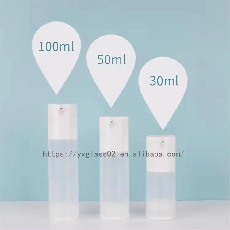 Supplier Clear Recyclable small plastic pump spray bottle lotion cosmetic packaging container plastic jars 30ml50ml100ml