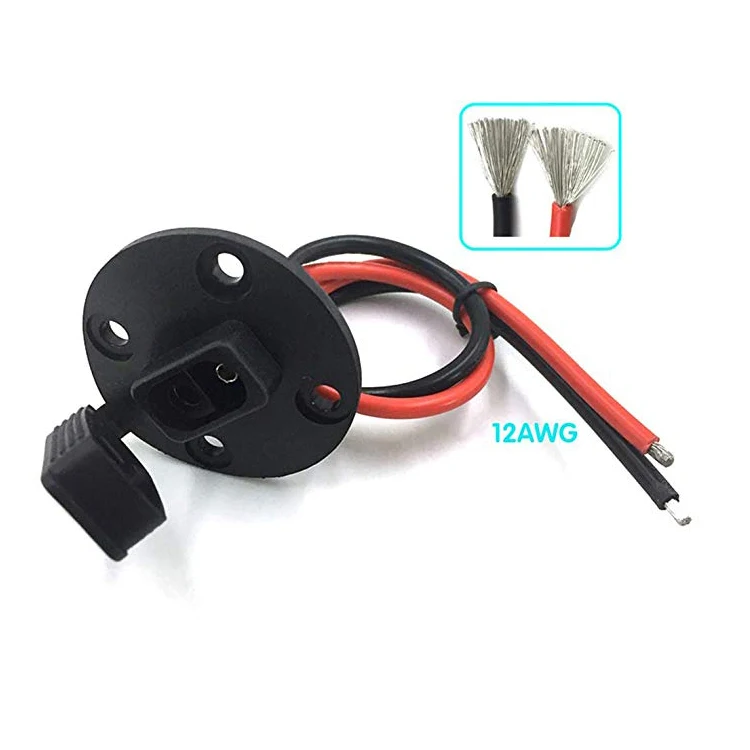 Factory Price SAE Power Socket Sidewall Port SAE Quick Connect Solar Panel Flush Mount Connector Plug 2Pin SAE Cable