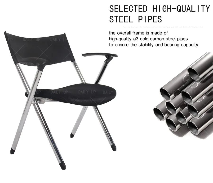 Folding Training Chair With Castors Folding Conference Chair With Wheels Fixed Meeting Chair