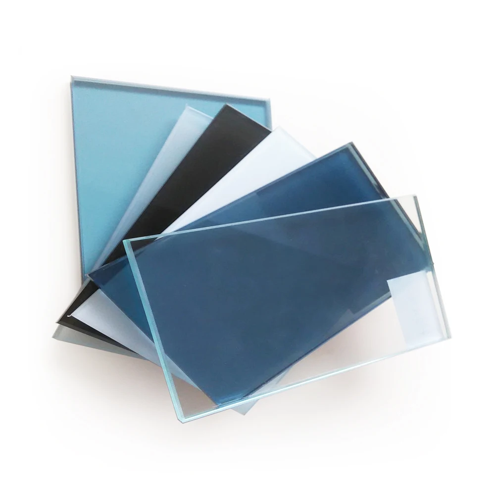 Светоотражающее небьющееся ламинированное архитектурное стекло голубого цвета 6,38 мм для строительных панелей