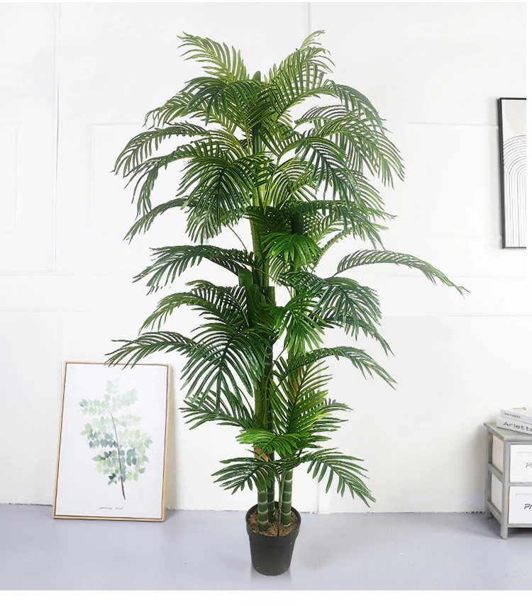 Simulation Palm Tree Artificial Plant Ficus Lyrata Dypsis Lutescens ...