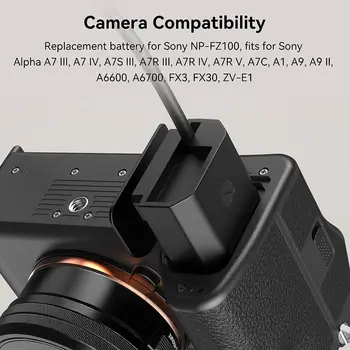 SmallRig D-Tap to NP-FZ100 Dummy Battery, NP-FZ100 Power Cable for Sony Cameras A7R V, A7 IV, A7S III, A7R IV, A7R III- 4253B detail image