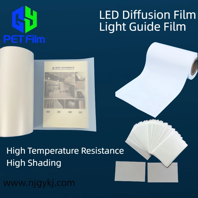 GY Manufacturer Custom PET Light Guide Plate Led Diffusion Film for LCD Lighting TV Diffuser Film for Led Panel