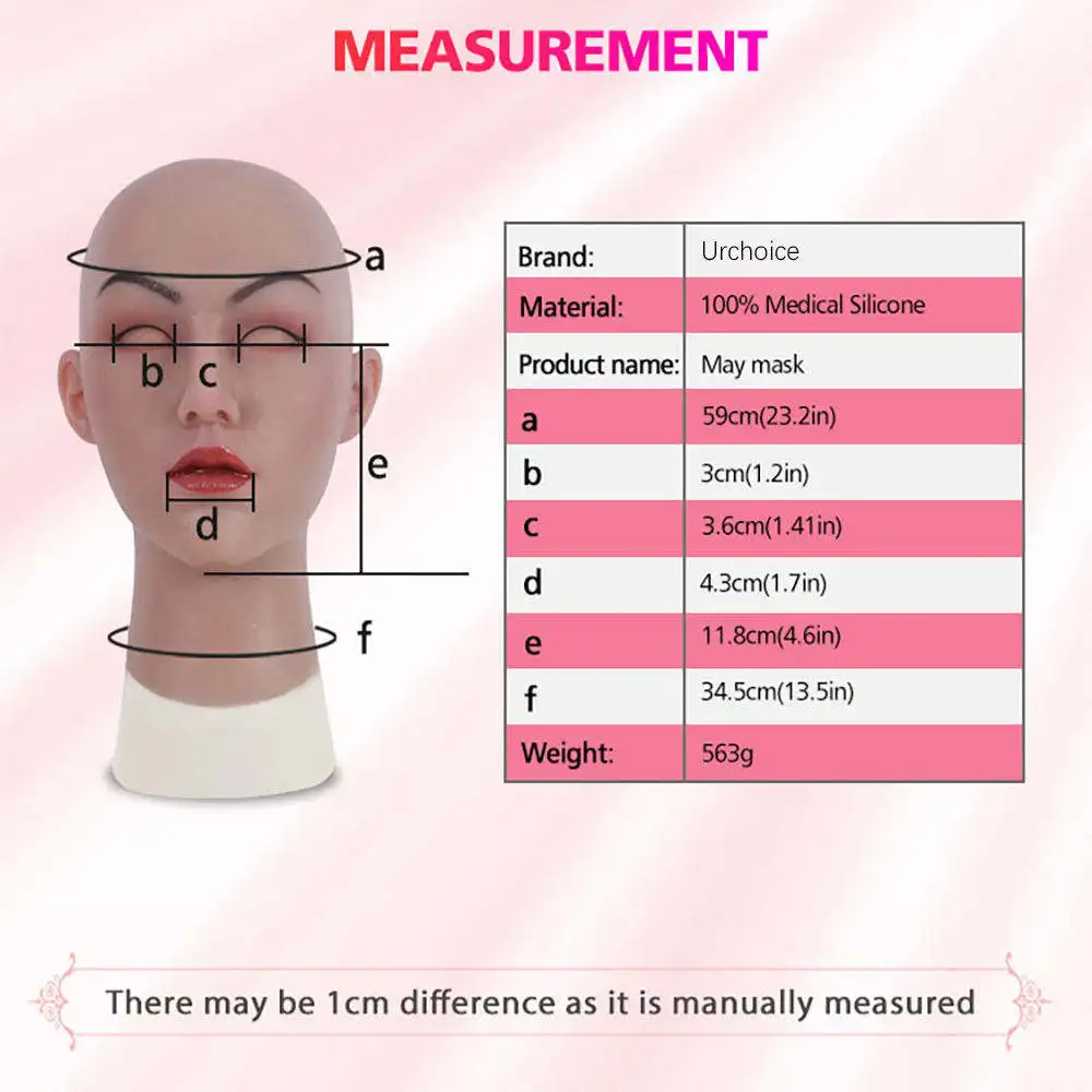 Factory Direct Real Human Party Mask  Beautiful Girl  New Year Party Male to Female for Sissy Transgender Shemale