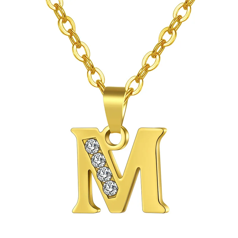 Initial Necklace Gold