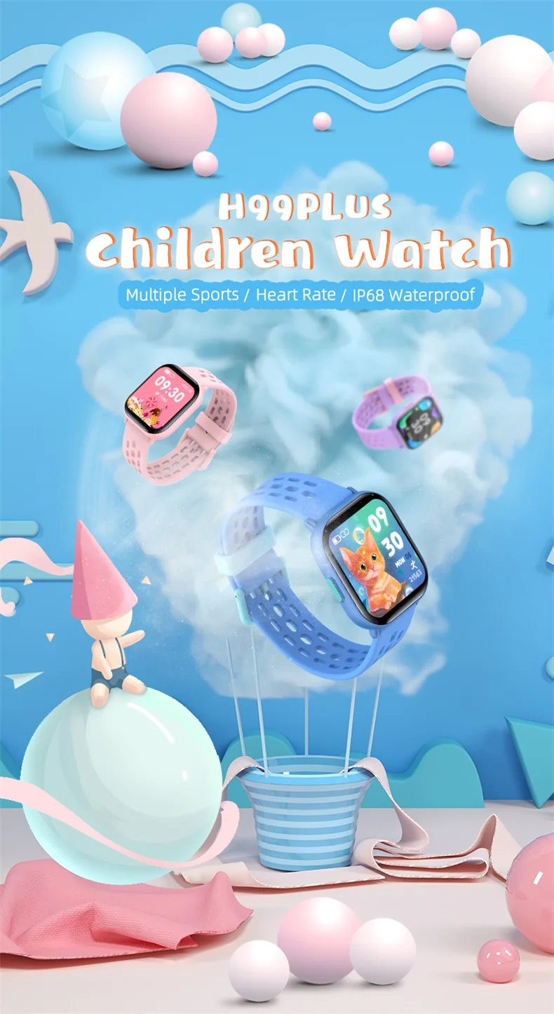 Cheap Children's Smart Watch Student Outdoor Sports Watch H99 Plus for Boys Girls (1).jpg