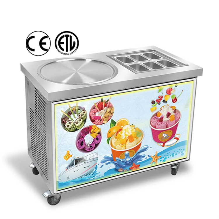 Mini Instant Cold Stone Ice Cream Machine Fried Ice Cream Roll Machine with  3 Tanks - China Mini Ice Cream Rolls Machine, Fry Ice Cream Machine