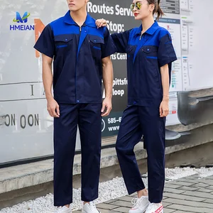 Cotton Working Uniform Short Long Sleeve Workwear Customized Technician Workwear Clothing Two Piece Workwear