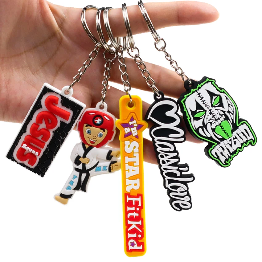 Eco-friendly 3d Soft Pvc Cartoon Keychain Custom Price Holder_voghion.com