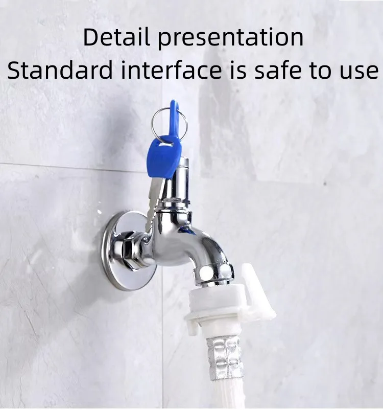 Factory Wholesale Zinc Alloy Washing Machine Faucet Polished Chrome