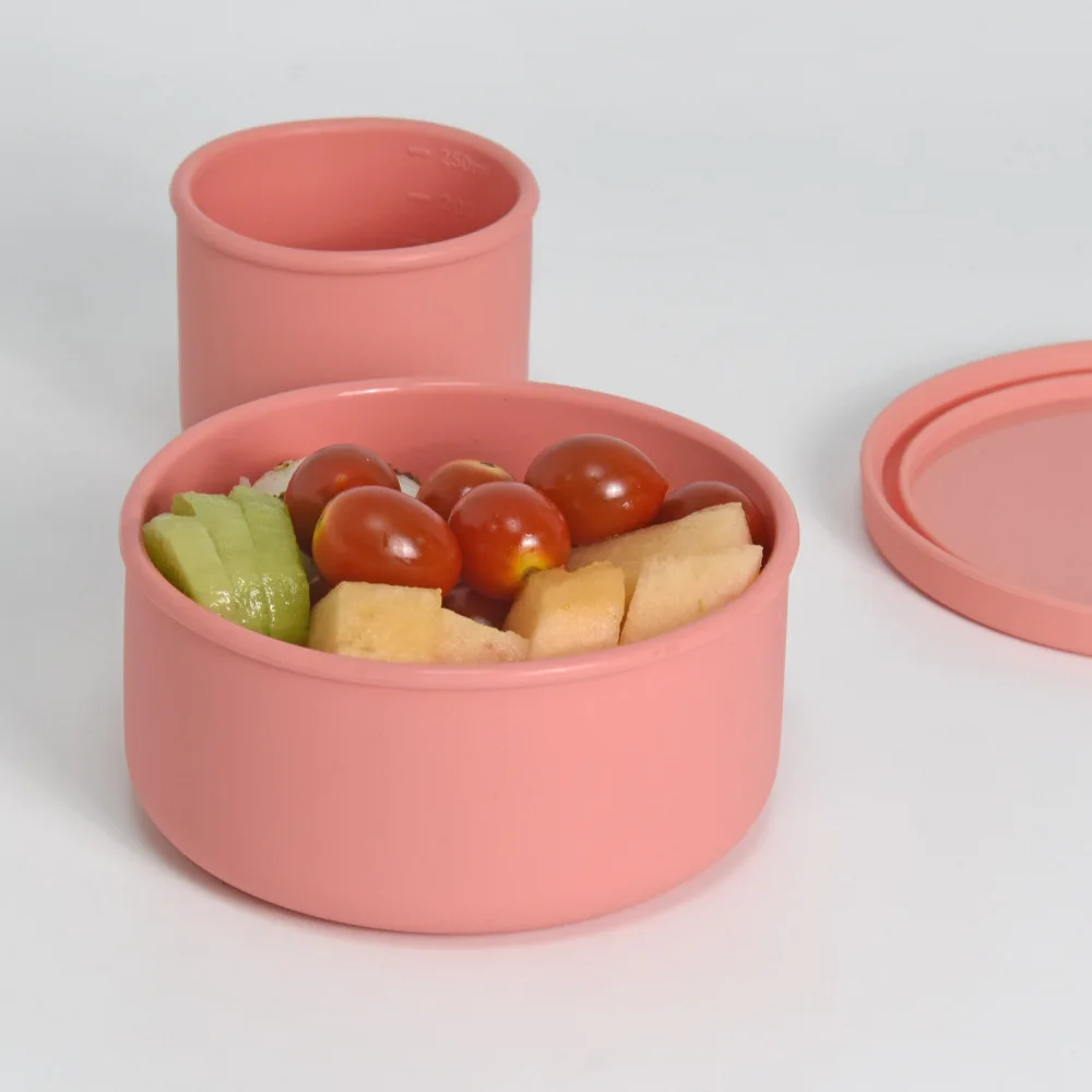 Manufacturer Direct Wholesale Children's Silicone Bento Lunch Boxes with Fresh-Keeper Covers Soup Boxes and Soup Cups factory