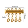 Boucle à ressort dorée 6mm-4 trous