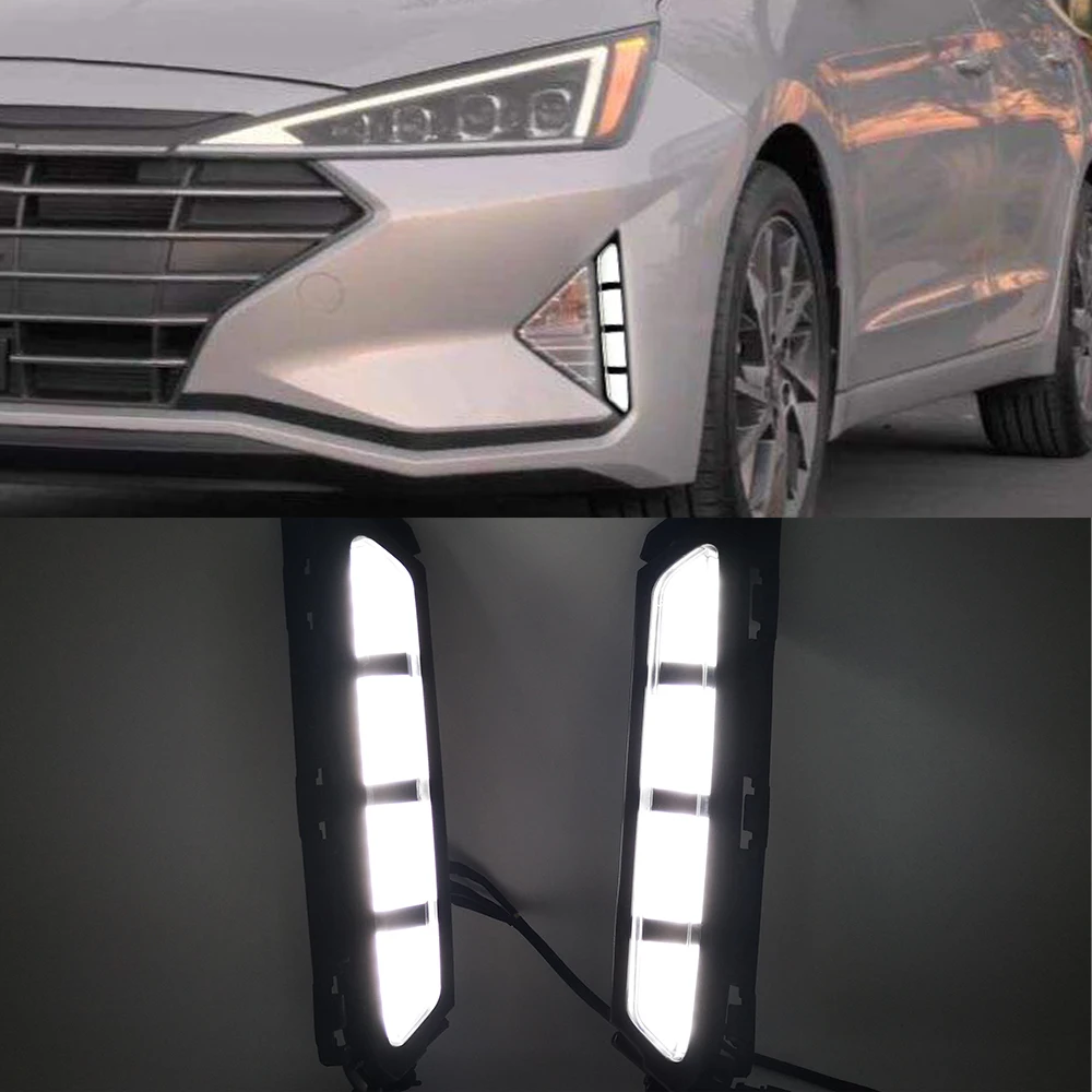 ヒュンダイエラントラ201920drlデイタイムランニングライト用ledフォグランプ、イエローターンシグナルライトdrl - Buy For  Hyundai Elantra