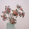 7 head hemisphere dried fruit flower color-autumn pink