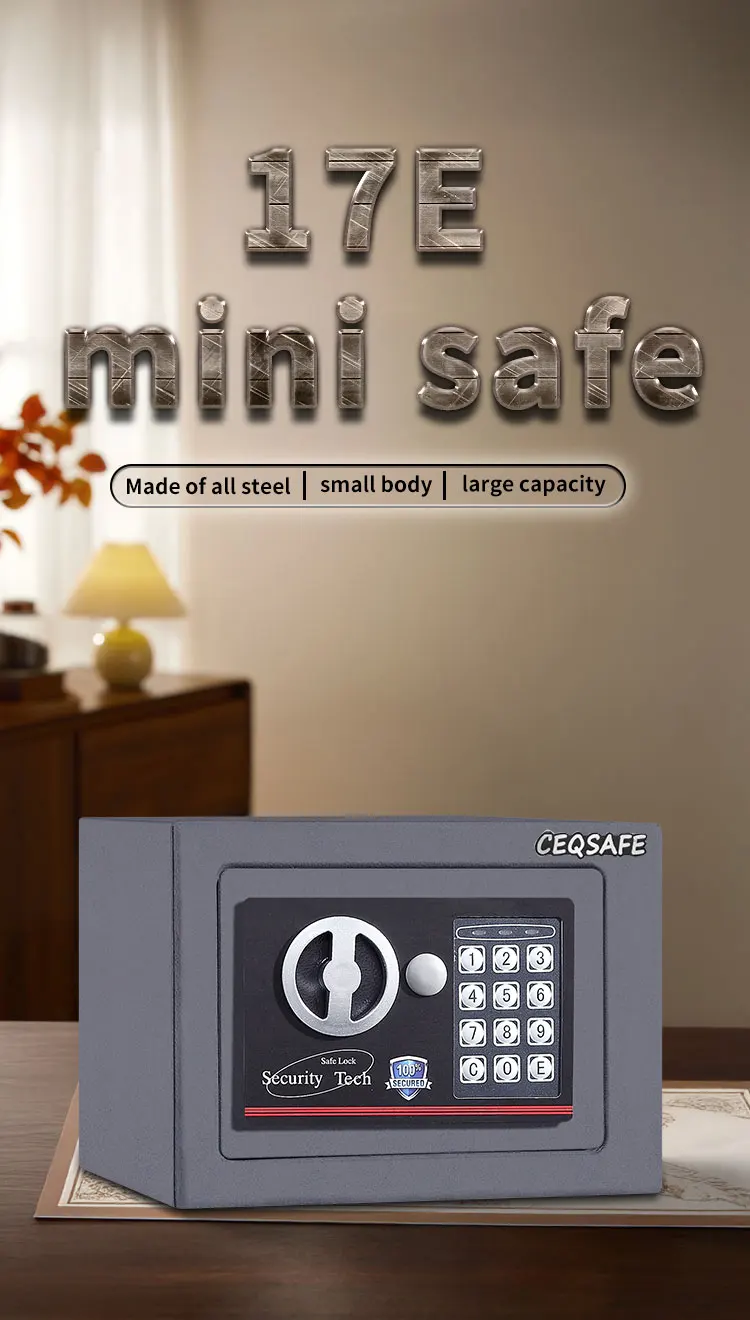 CEQSAFE Professional Small Digital Cash Drawer Deposit Safe Box for Money details