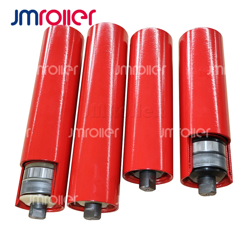 heavy-duty-waterproof-rubber-conveyor-roller-with-sealed-bearings-for