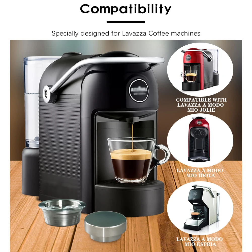 1 Pod 1 Tamper Wareset Coffee Pod Reusable Coffee Capsule Refillable  Espresso Capsules Compatible With Lavazza Coffee Machine