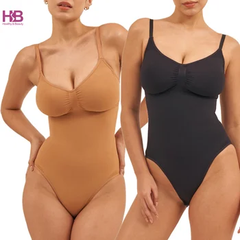 Strong Compression Cinches Smooths Tummy Control Shapers Corset Seamless Sculpt Thong Bodysuit Shapewear