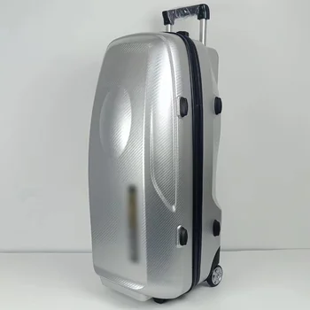 New design Racing luggage good quality ABS PC Luxury Hard Shell Suitcase 30inch big carry on plastic luggage