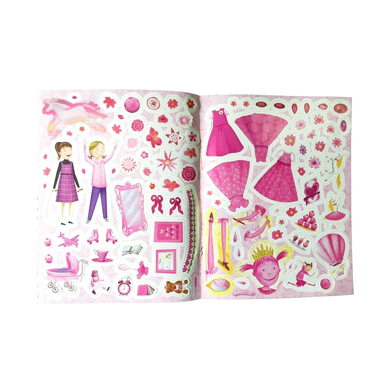 Custom Kids Preschool Activity Sticker Book Printing Kiss Cut Reusable