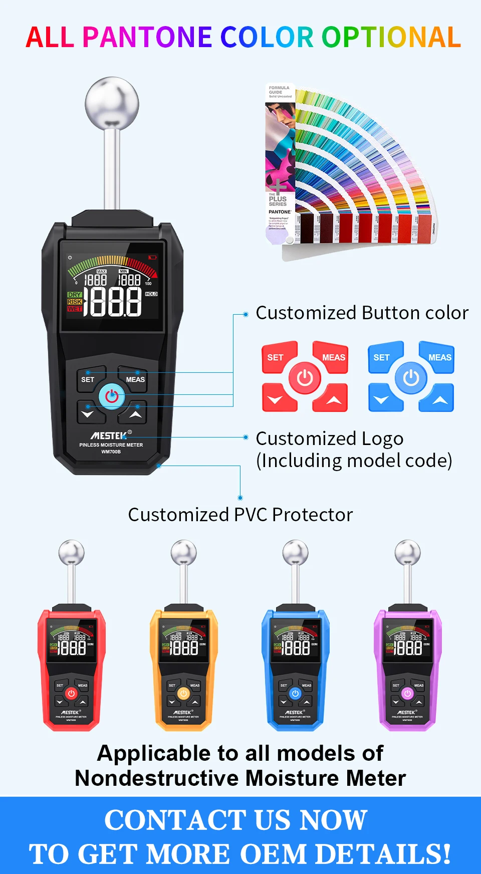 Mestek Wm700b Digital Inductive Moisture Meter Pinless Wall Surface