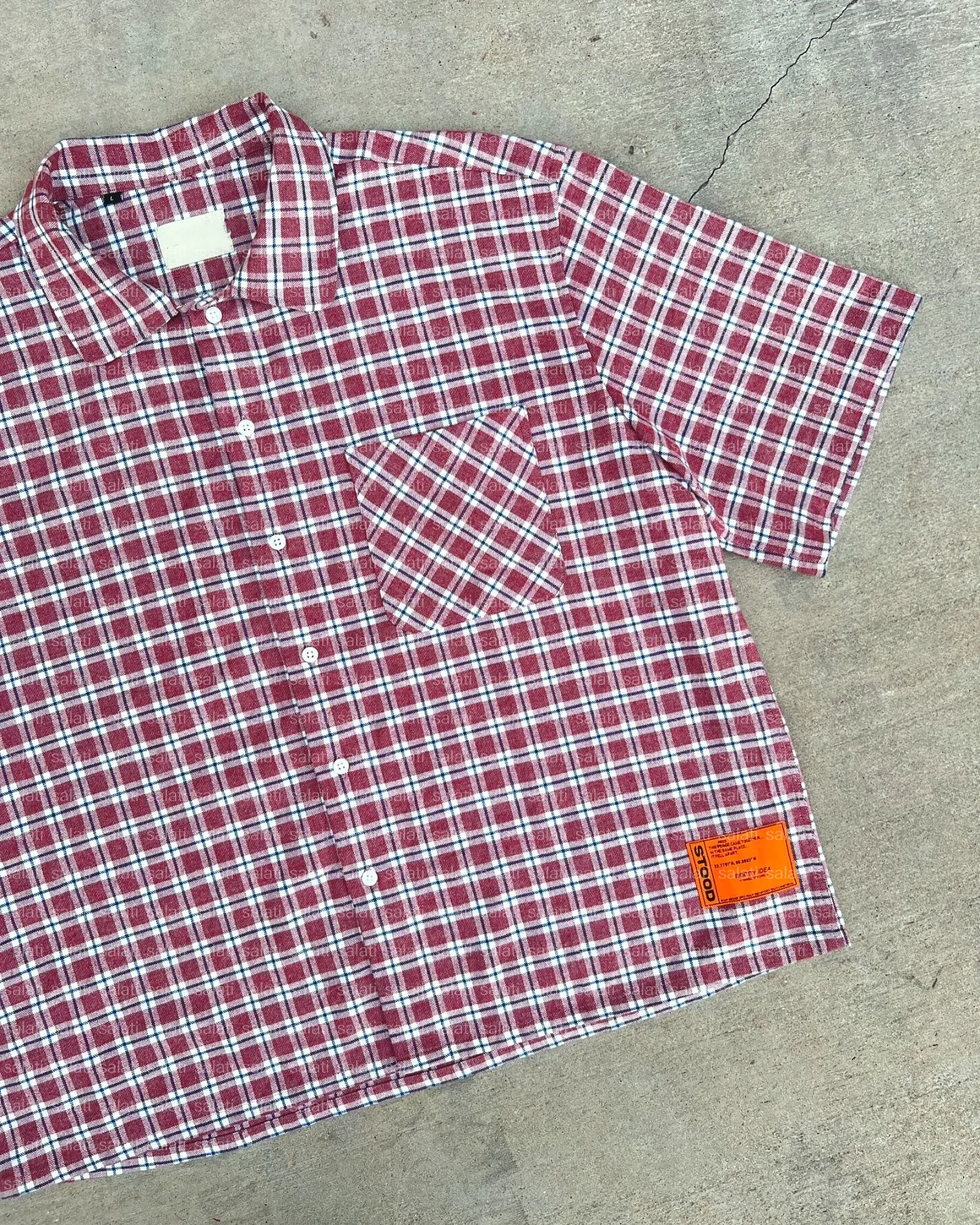 Customized High Quality T-shirts Unisex Boxy Printed Shorts Sleeve Vintage Button up Check Tshirts Plaid Flannel Shirts for Men