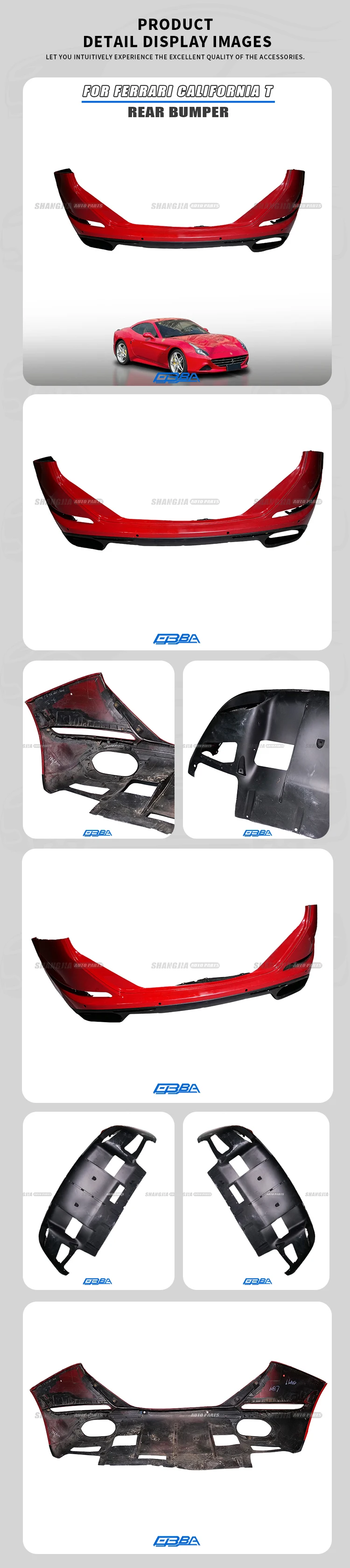 product genuine parts original material rear bumper for ferrari california t 86667810 car bumpers802-3