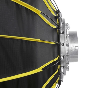 NiceFoto LED-90cm Parabolic Softbox with Grid Quick Set-Up Deep Speedlight Softbox Lighting Kit detail image