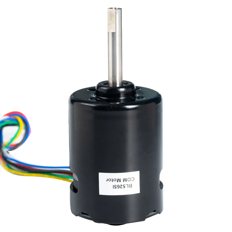 52mm BLDC Motor with 8000rpm Speed 90W Power Permanent Magnet for Low Noise 12V/24V Solar Fans
