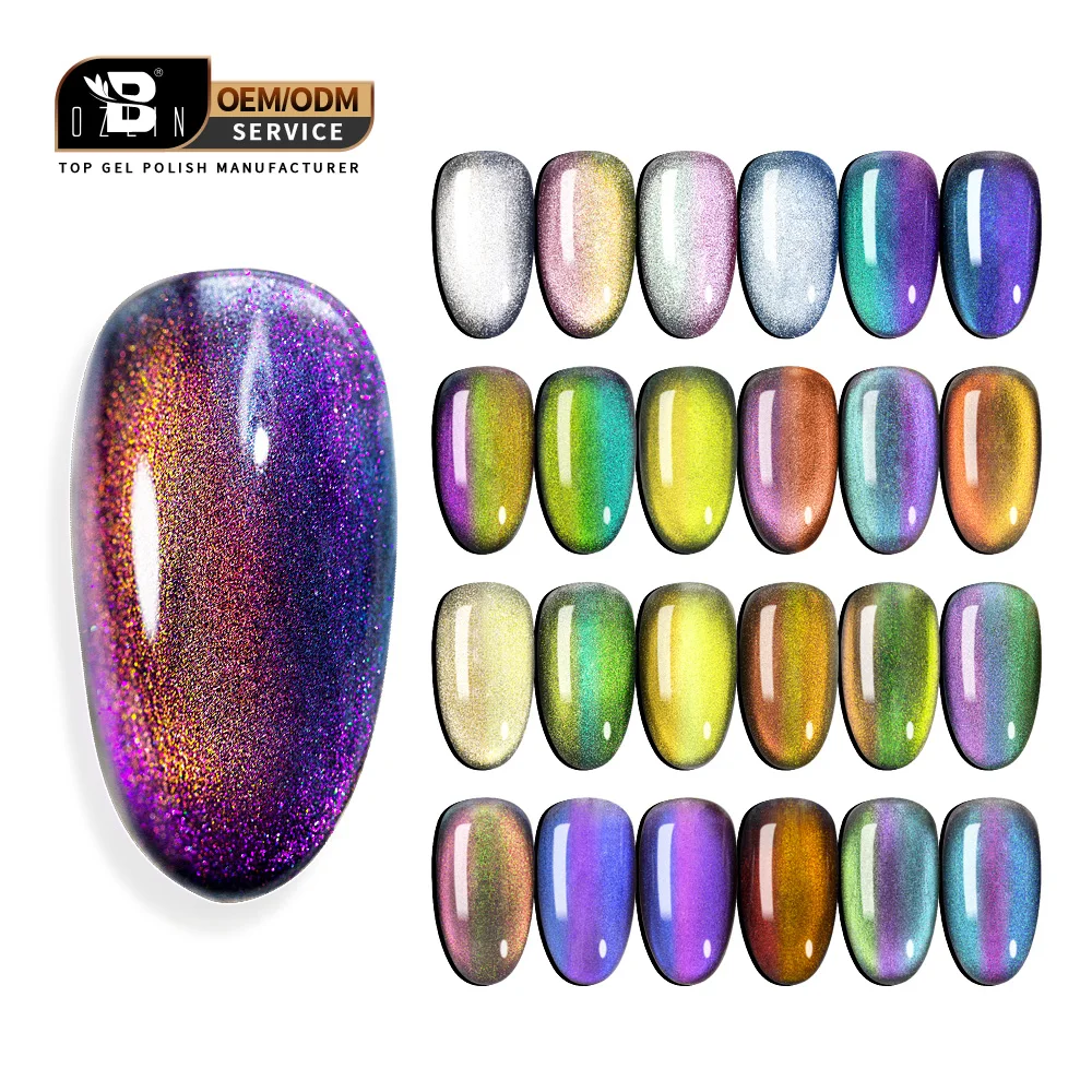 Vernis à Ongles Gel Magnétique Paillettes - Effet œil De Chat Et Cristaux - 8 Ml Neuf