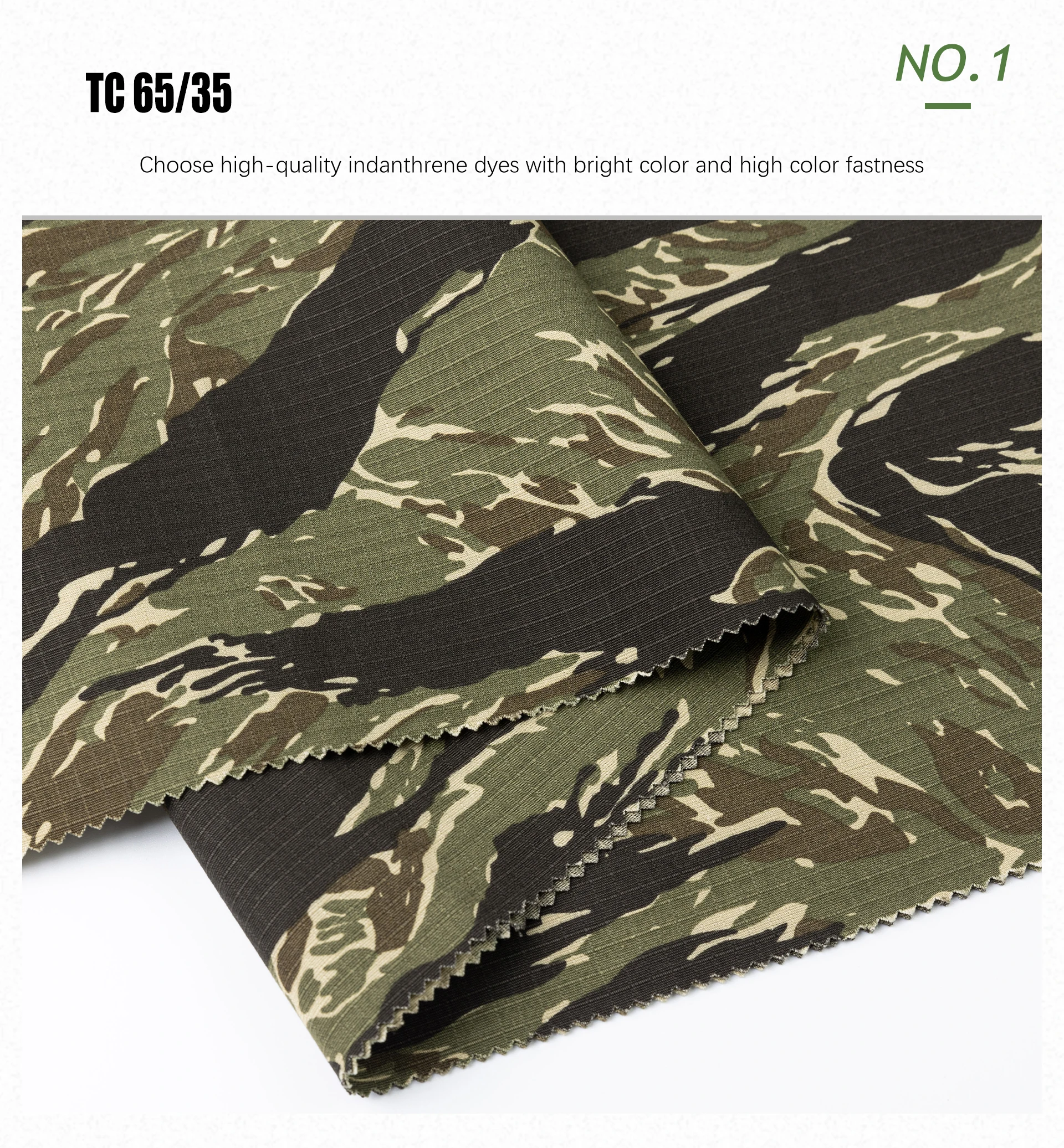 Rts Tc 6535 Camouflage Ripstop Waterproof Fabric Anti Tearing Tactical Gears Tiger Stripe 7745