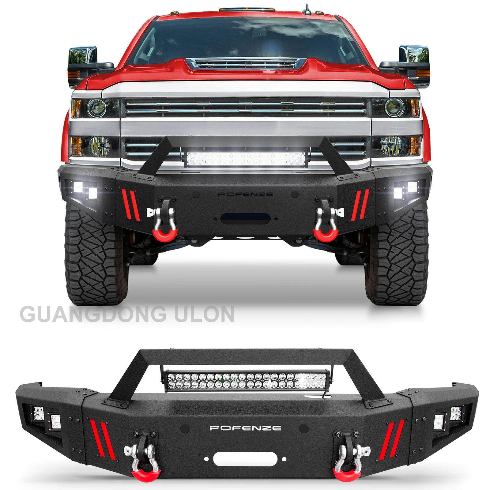 Front Winch Bumper for 2015-2019 Chevy Silverado 2500 3500