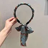 Blue ribbon headband