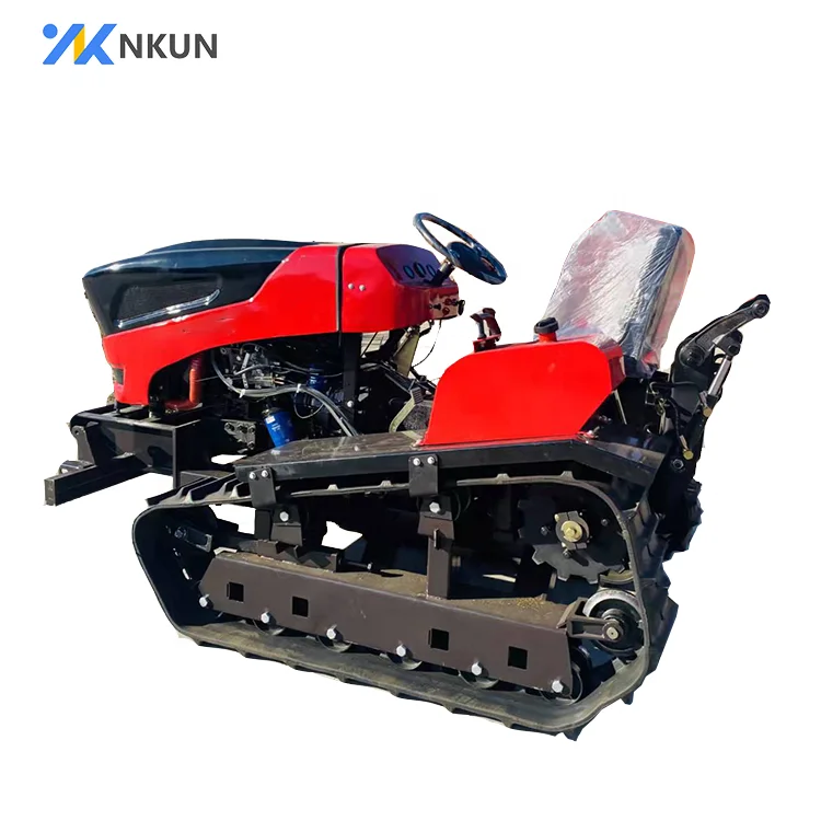 25HP Crawler Mini Tractor With Tractor Rotary Tiller and Dozer Rubber Tracks Crawler Tractor for Sale