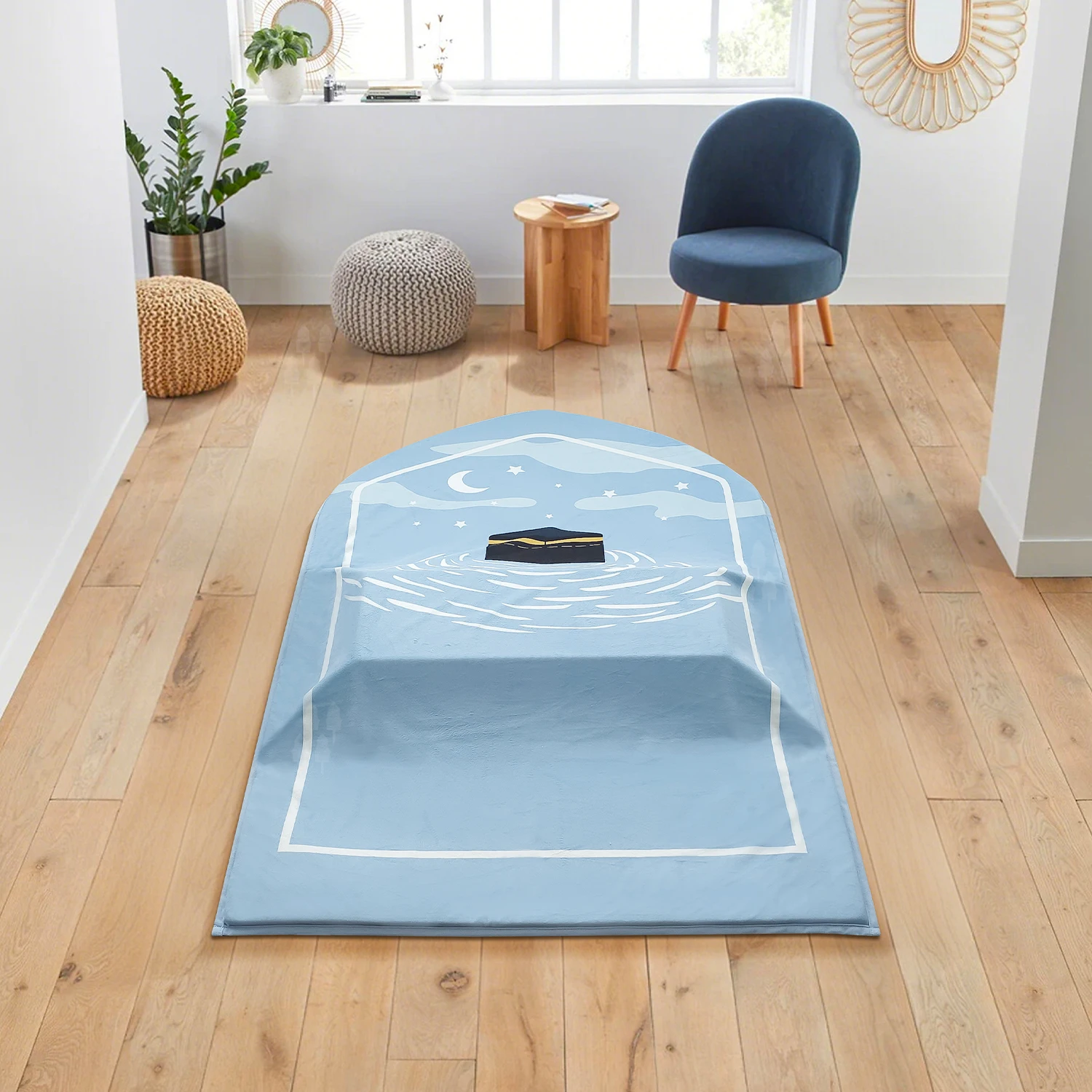 Tapis de prière épais, de haute qualité et de luxe, ergonomique, pour la prière musulmane (Sejadah), idéal pour le Ramadan. Coussinet en mousse à mémoire de forme pour les genoux, avec pompons, pour un soulagement optimal des douleurs._voghion.com