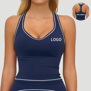 Custom Logo Backless Ladies Gym Vest Fitness Active Wear Skin Friendly Push up Sports Bra Yoga Wrap Tank Tops for Women