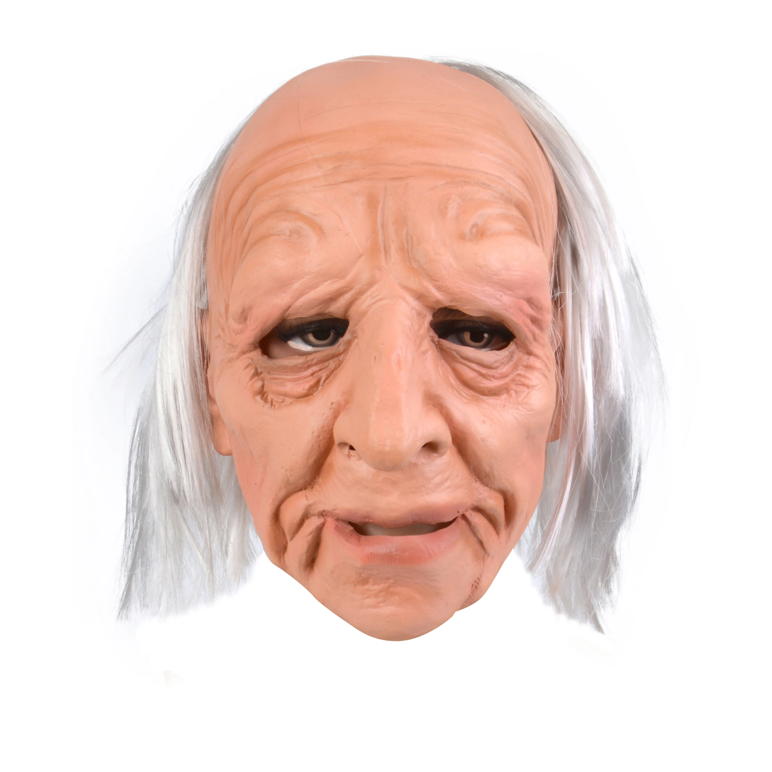 Old Man Overhead #Rubber Mask With Hair For Fancy Dress Accessory 