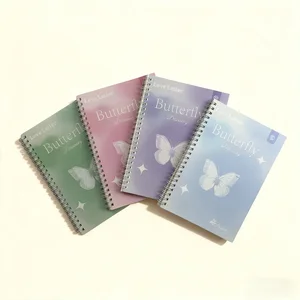 Assorted Cute Minimalist Retro Designs Loose-Leaf Printed Paper Cover Notebook Set for School Office Gift Use Cheap Wholesale