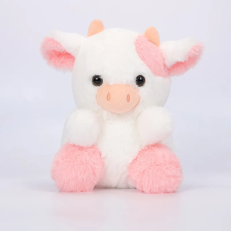 20cm Kawaii Pink Dairy Cattle Stuffed Plush Toys Lovely Strawberry Cows