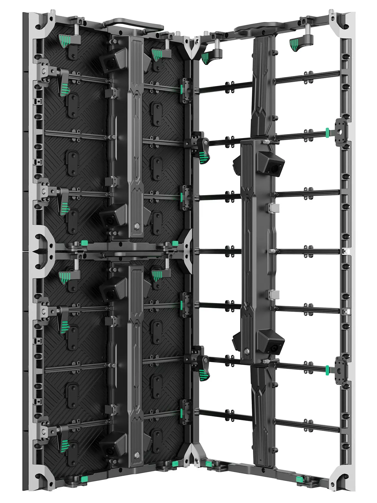 500X500-U 500X1000-U Outdoor Cabinet (Flat, curved 0-20 degree, Right Angle) 500x500x83mm 2.9KG led module 125x500mm P3.91x7.82 P3.91x3.91