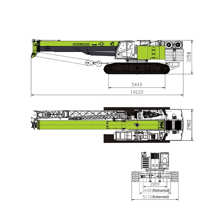 Zoomlion ZCT900V542 90-Ton Crawler Telescopic Boom Crane