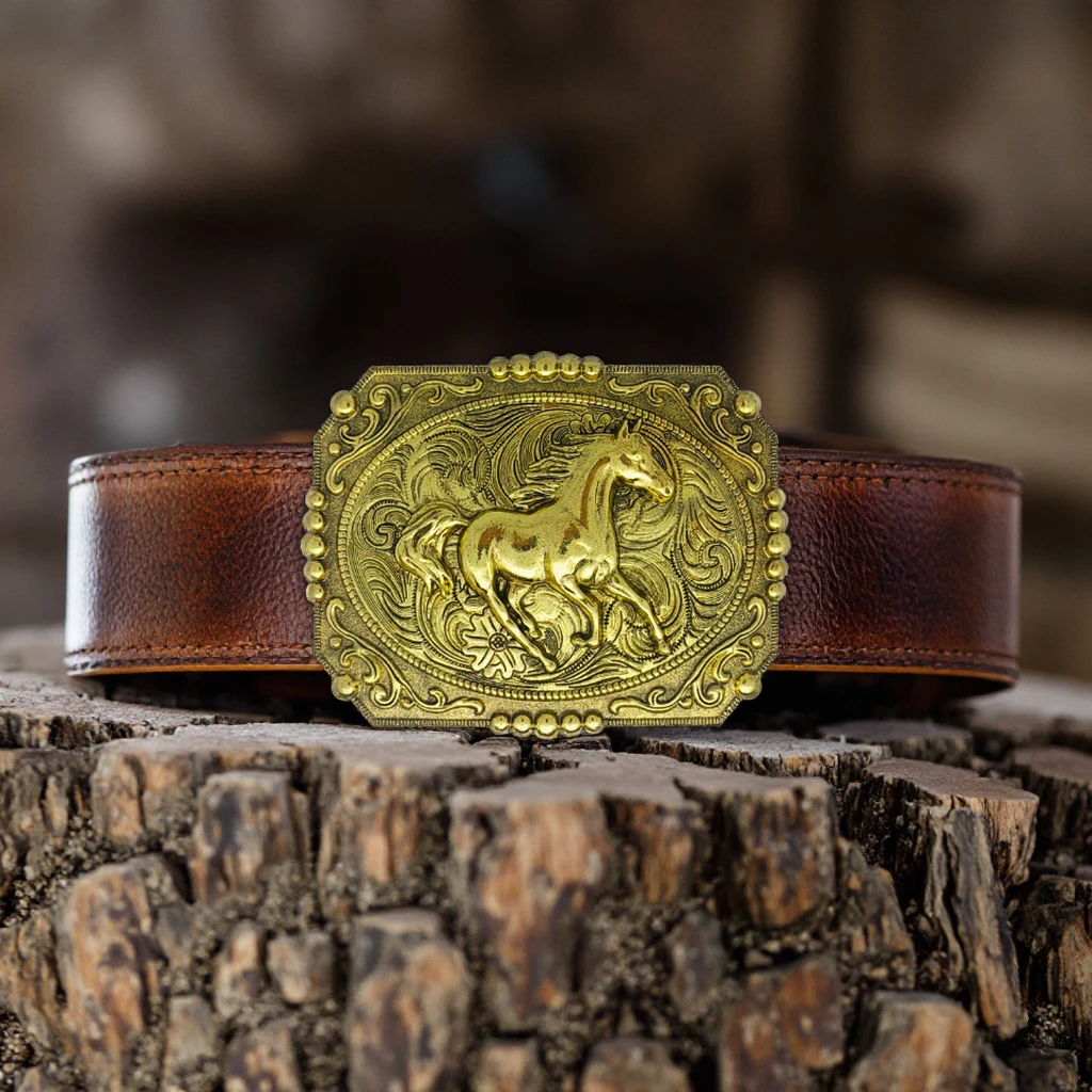 Zinc Alloy Western Belt Buckle for Men and Women Personalized Cowboy Belt Buckle: Custom Initial Engraved  main image 2