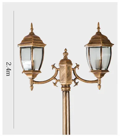 Outdoor Villa Courtyard Light Waterproof Post Led Modern Garden Street Light Fixituer IP65 Antique Road Lamp