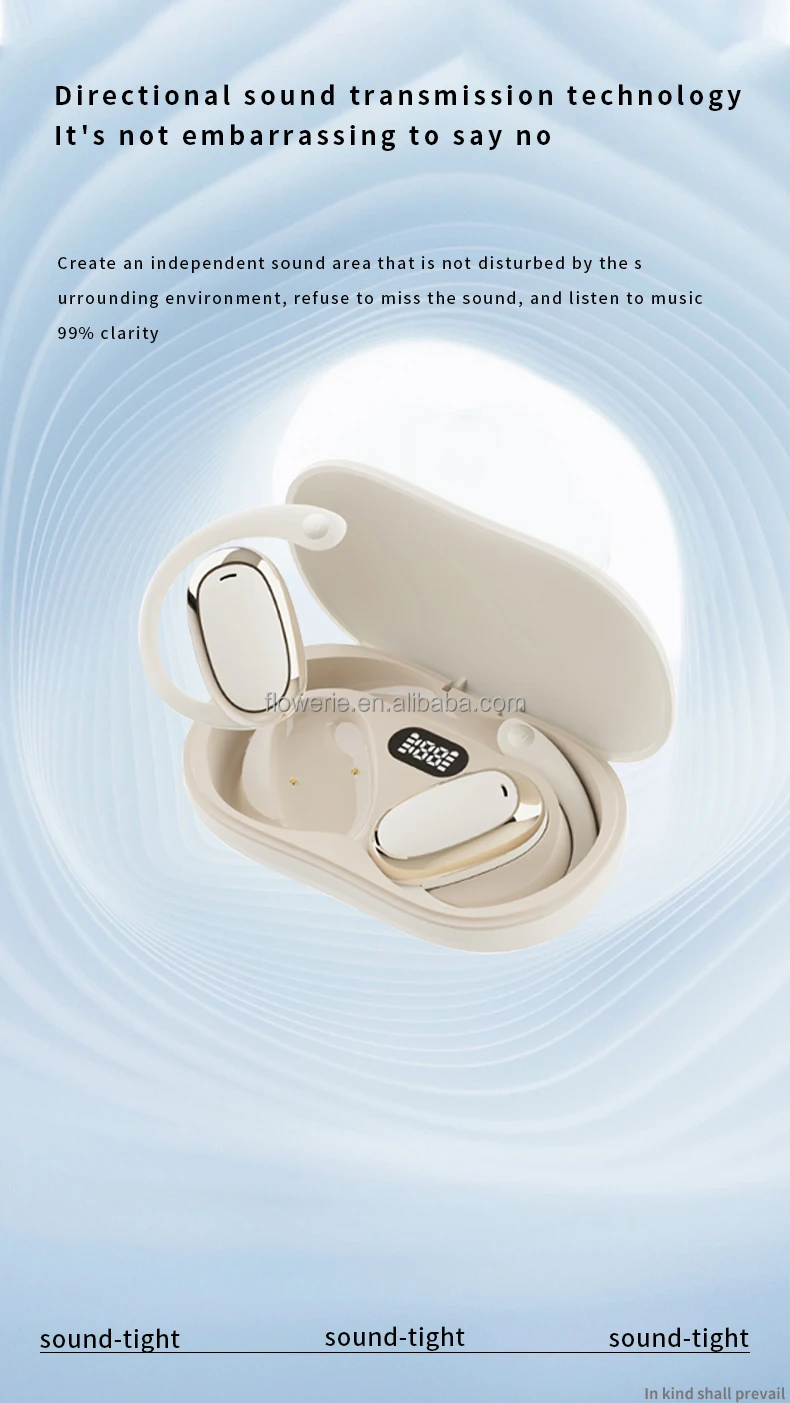 IPX-5 Digital Display True Low Latency TWS Earphones & Headphones ANC Noise Cancelling Over-Ear Hook Sports Wireless Earbuds