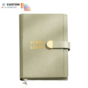 E-commerce Brands A5 Brown Beige White Hardcover Business Notebook Custom Logo Journal for Office Meetings Professional Work