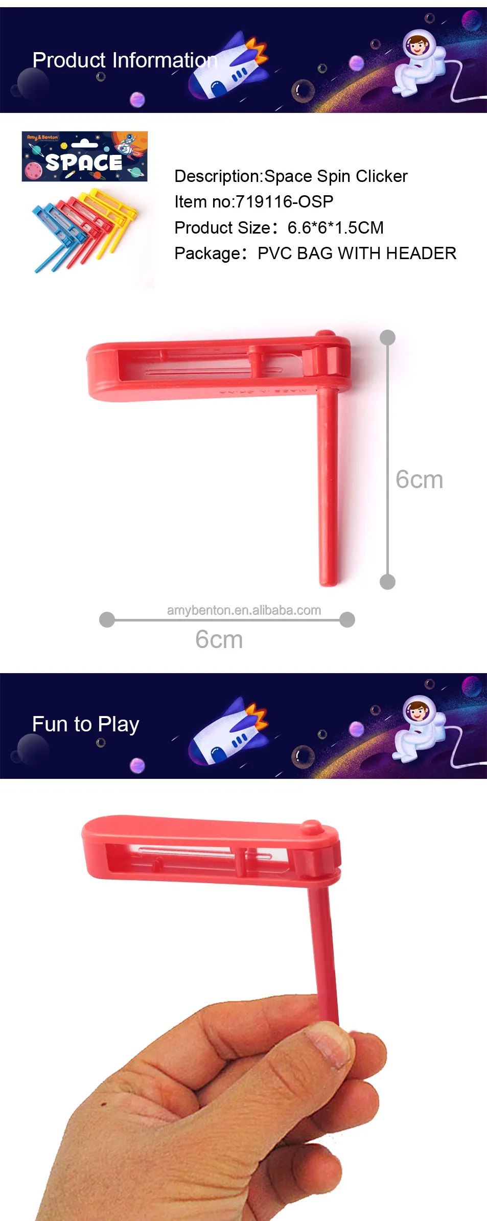 Colorful Plastic Clacker Noise Maker Toys Spinning Rattle Ratchet Noise